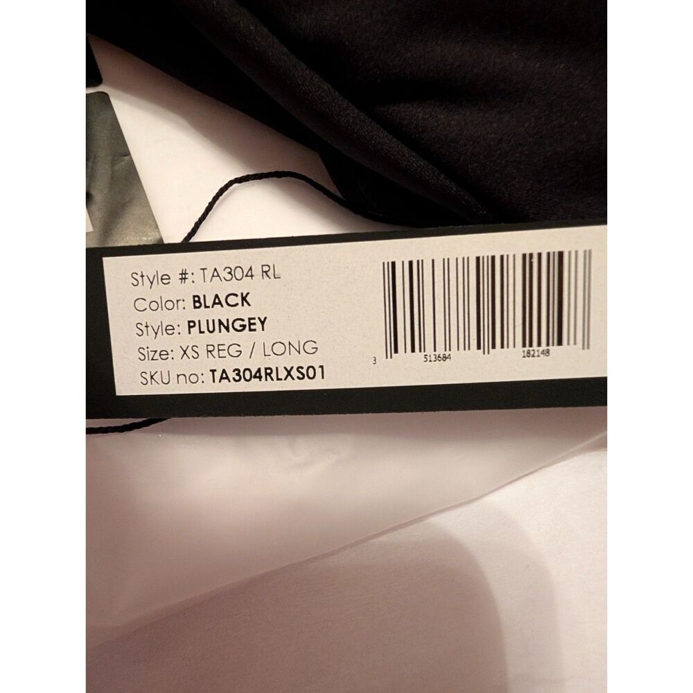 TA3 Plungey Black Corset Back Sculpting One Piece Swimsuit XS Reg/Long NWT - Picture 9 of 9